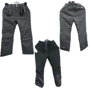 Adjustable Suspenders Girls Snow Pants - Black, Size 11-12